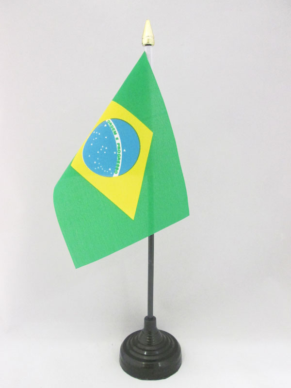 Drapeau Brésil sur Hampe à agiter - 5 tailles disponibles