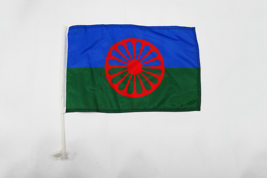Drapeau de voiture Gypsi 45x30cm - Carflag Rom - Tzigane – gitan - voyageur  30 x 45 cm - AZ FLAG
